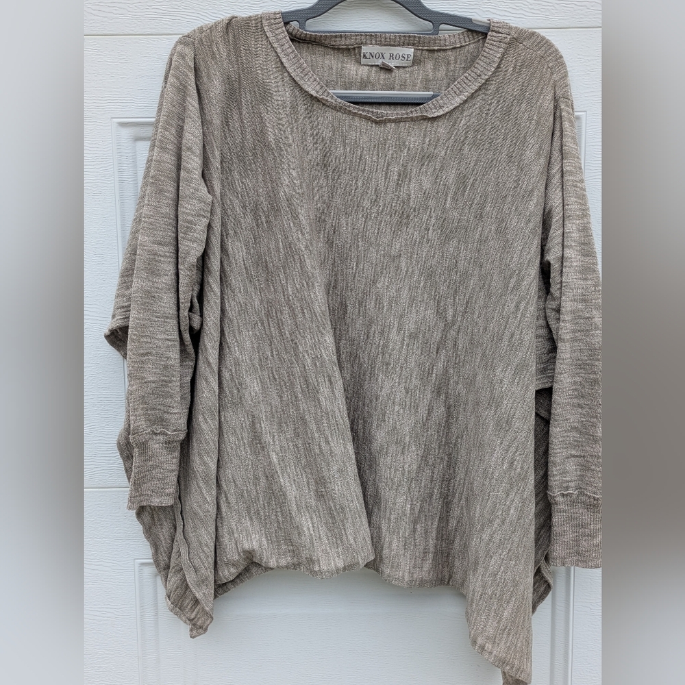 Knox Rose Taupe Marled Oversized Sweater